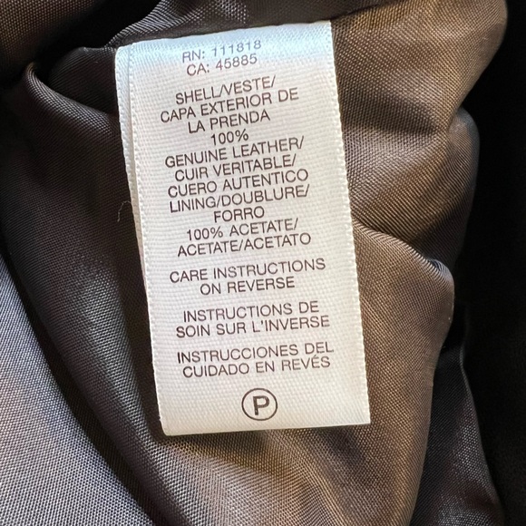 NWT Michael Michael Kors brown button up lined leather jacket size XL. - Picture 7 of 10